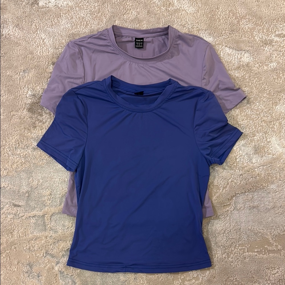 SHEIN Blue and Purple crop tops